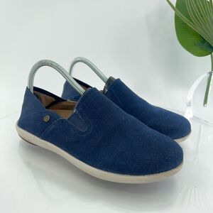 Spenco Orthotic Sterling Convertible Slip On Blue Shoes Size 8 Suede Leather